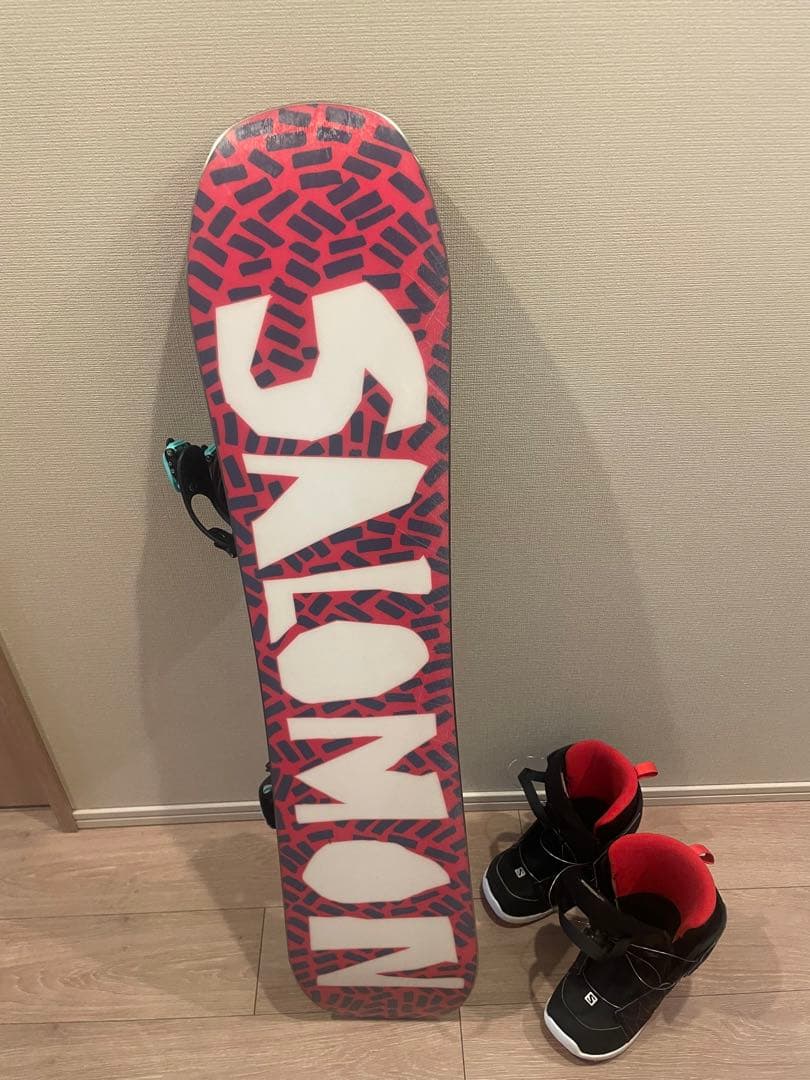 専用‼️110cm Salomon スノーボード3点セットブーツ、ビディング