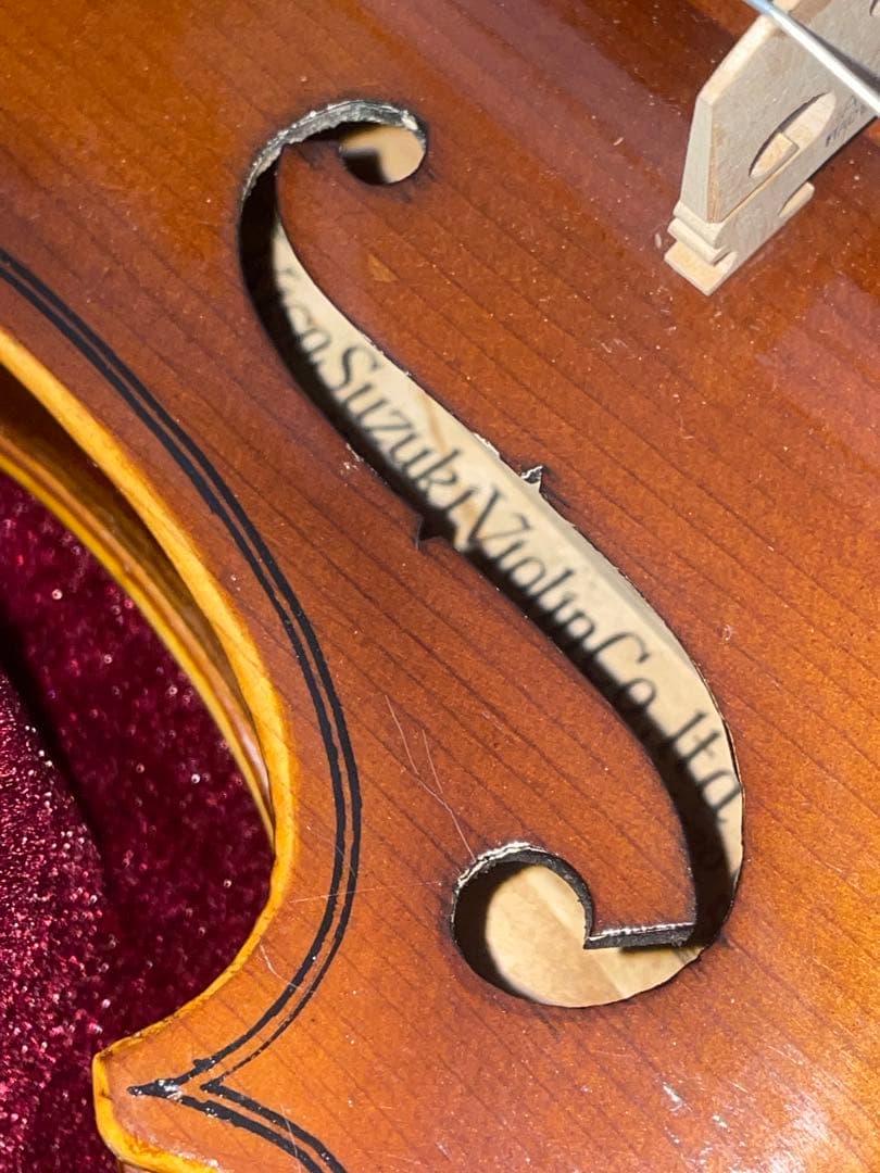 木曽鈴木バイオリン3/4サイズ ケース・弓・マツヤニ・KUN肩当て付き