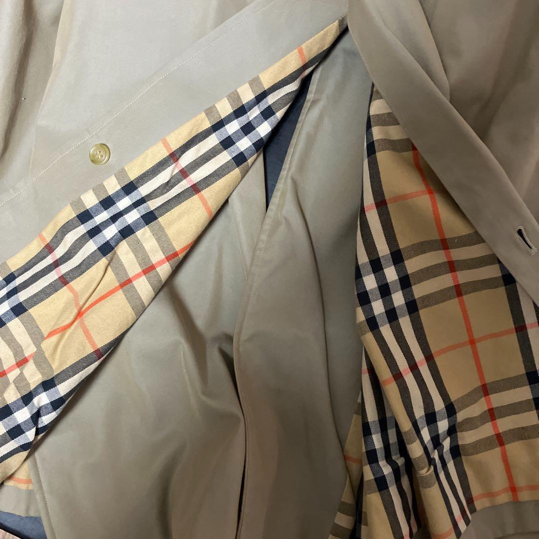 マキシ丈 バーバリー ステンカラーコート ノバチェック - メルカリ