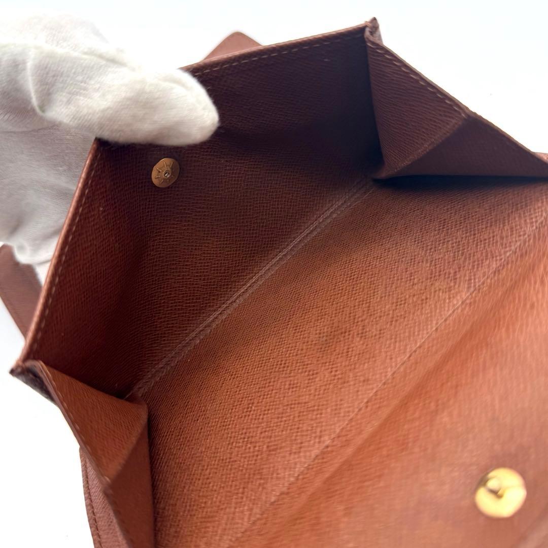 美品】ルイヴィトン モノグラム エテュイパピエ 三つ折り財布 財布