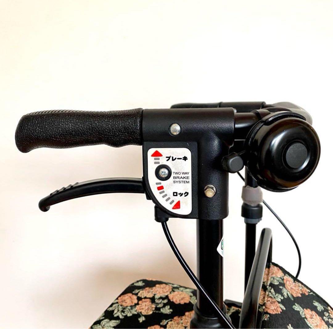 美品 座面付き シルバーカー 折畳式 スカイウォーカーS 島製作所 歩行