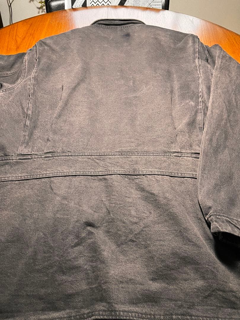 COMOLI 元ネタ Woolrich 襟レザー カバーオール ブラック USA - メルカリ