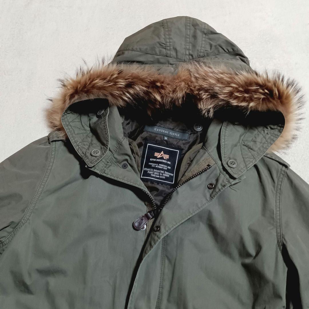 《アルファインダーストリーズ》SHIPS別注 モッズコート オリーブグリーンM
