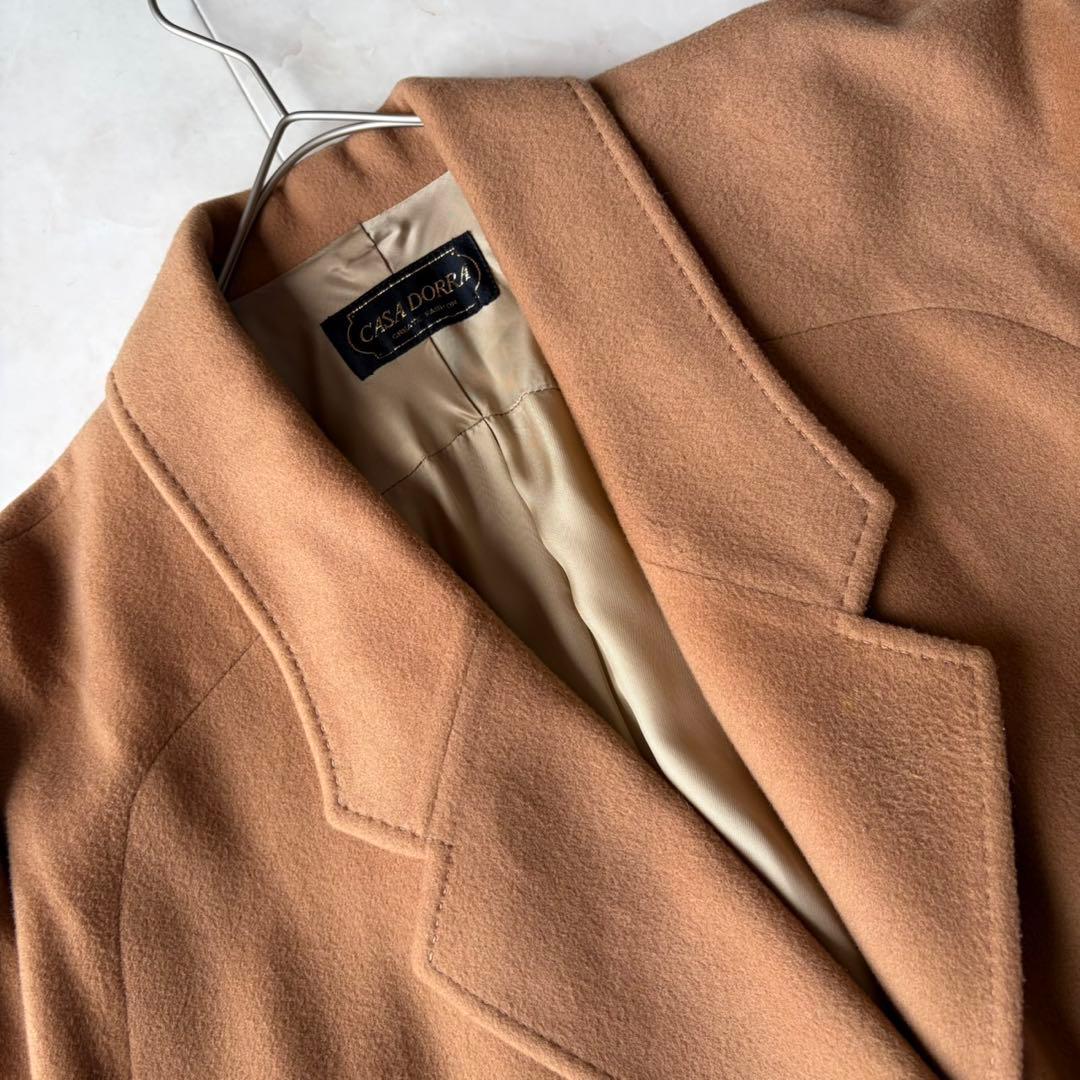 カシミヤ100% CASA DORRA カサドーラ ダブルコート キャメル L