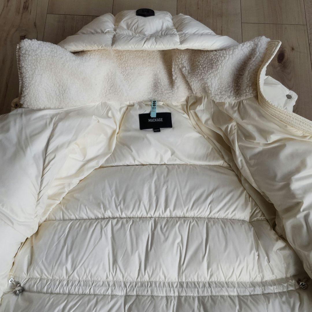 MACKAGE EDANA-TD ボア ダウンジャケット ホワイト XXS - メルカリ