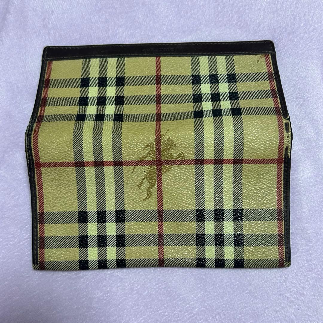 高級感】BURBERRY バーバリー 長財布 ノバチェック ホースロゴ 茶
