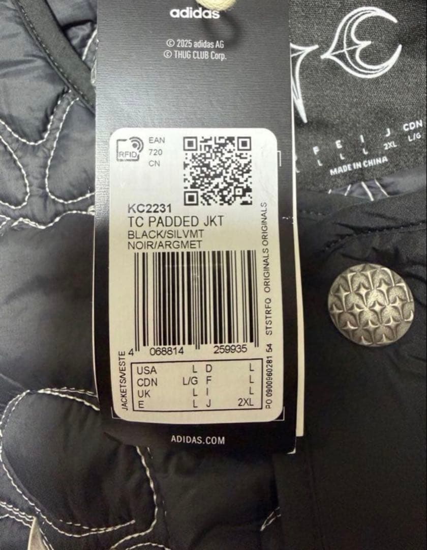 む*ち様 山田涼介着用新品L Adidas Thug Club TC JKT K - メルカリ