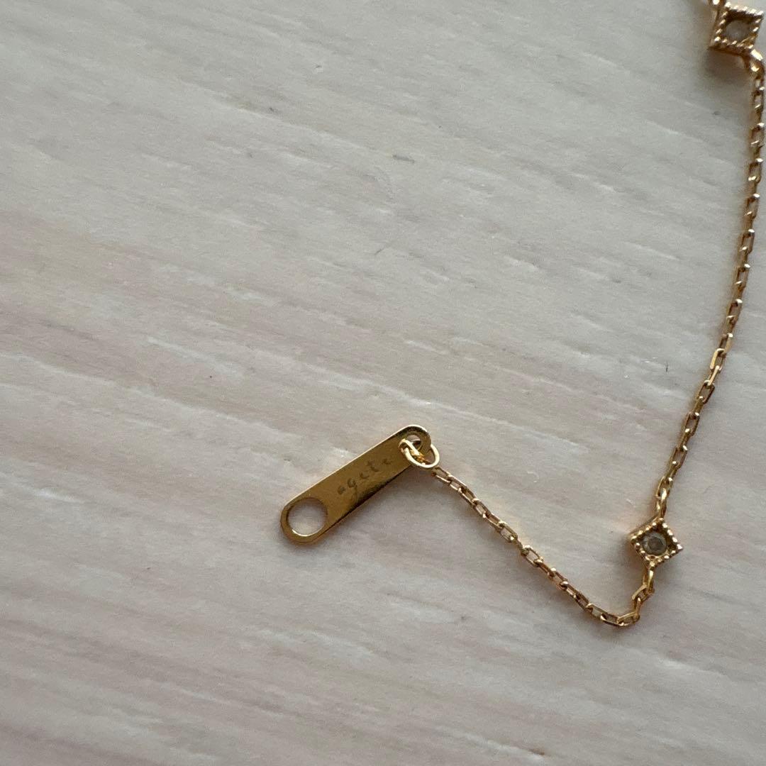 agete 18K ダイヤブレスレット 0.04ct｜定価52,700円✨
