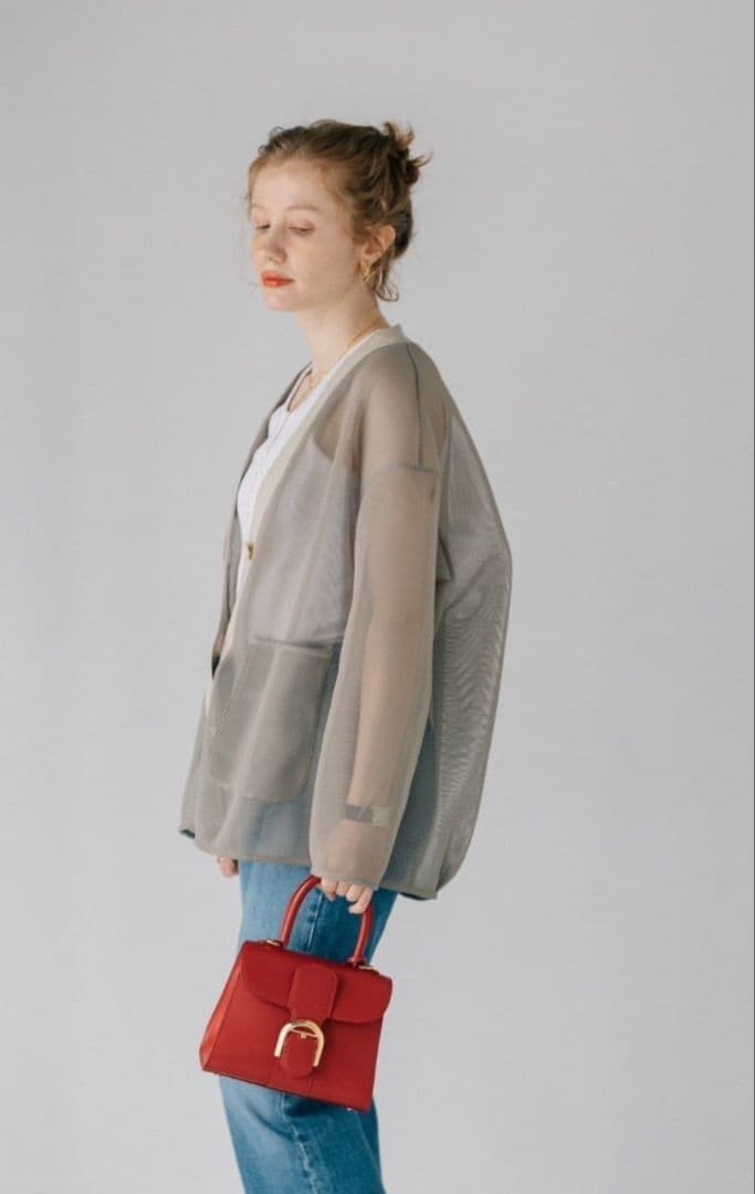 pois ダブルメッシュカーディガン - メルカリ