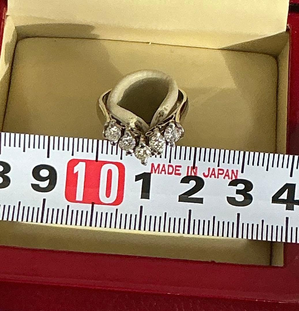 w*d様 刻印有り！本物保証！PT900ダイヤ58ct Vリング！になり