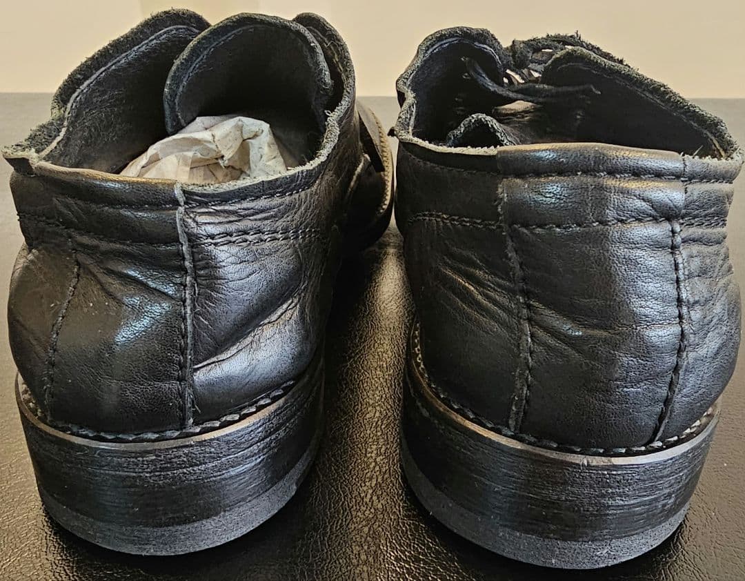 パドローネ シワ加工 ダービーシューズ 26cm / 41黒