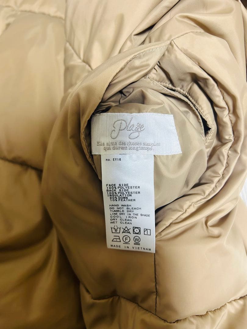 plage 《WEB限定》ダウンストール（ベージュ）