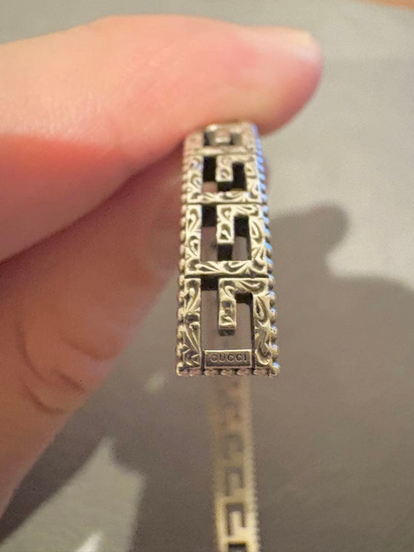 星野源プロフ推奨専用 GUCCI グッチ シルバーバングル ブレスレット