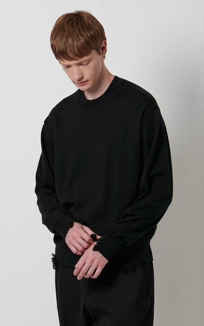 LOEFF ダメージ クルーネック プルオーバー 1 - メルカリ