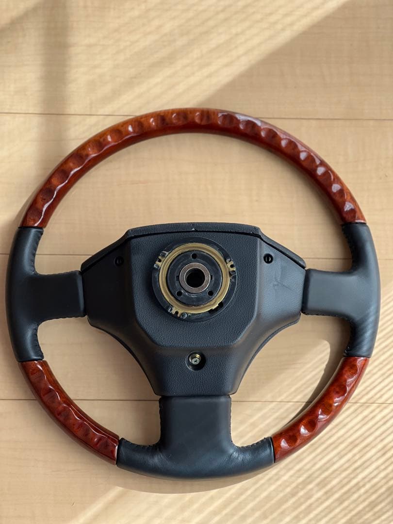 トヨタ ランドクルーザー80 純正 ウッドコンビ ステアリング ハンドル