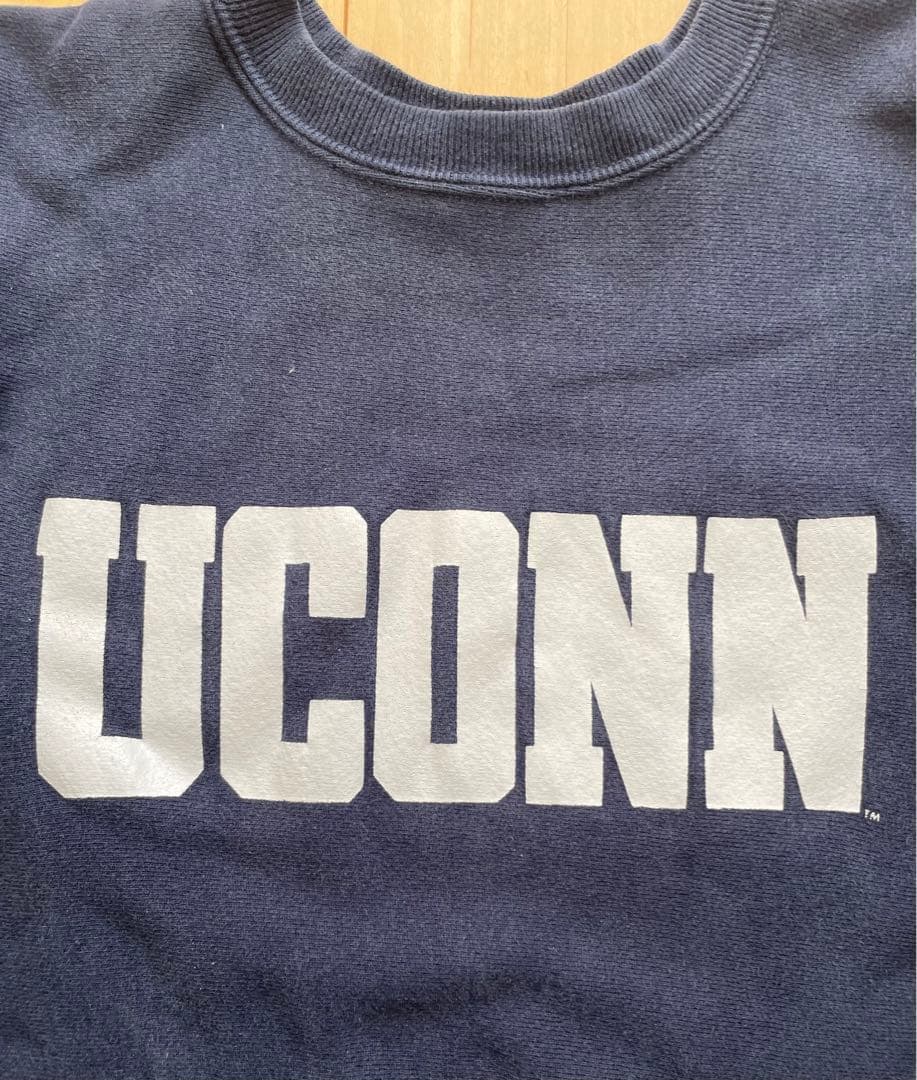 90s ビンテージ チャンピオン リバースウィーブ コネチカット大学 ネイビー
