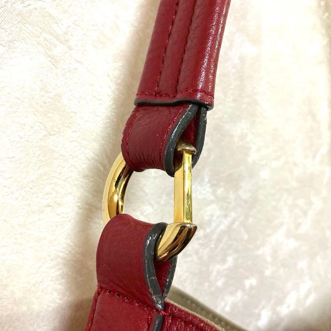 ロベルタディカメリーノ ショルダーバッグ レーネ レッド ロゴ トート