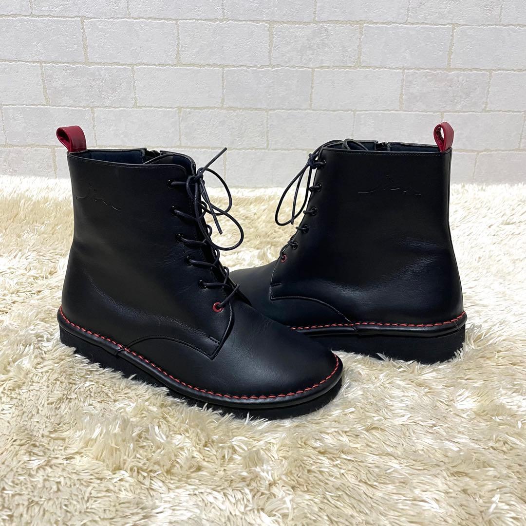 センソユニコ 慈雨 ブーツ 厚底 本革 サイドジップ 日本製 22.5cm