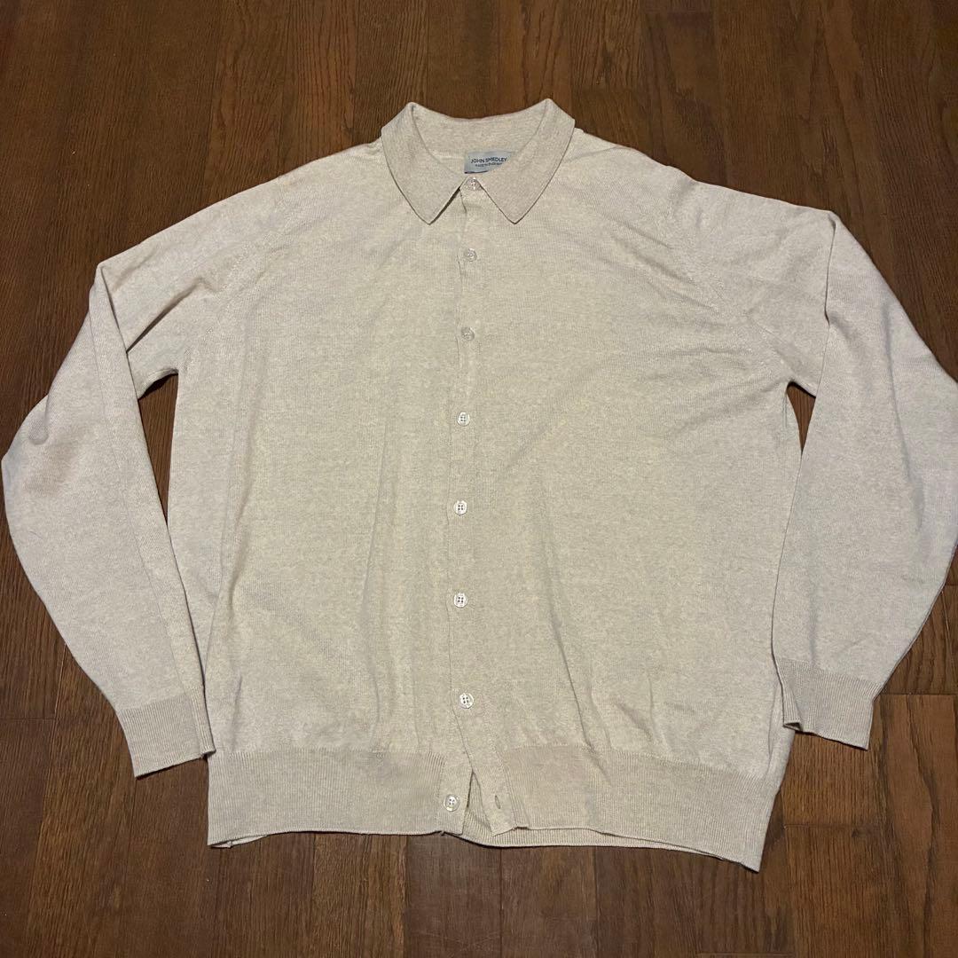 TIBOR JOHN SMEDLEY カーディガン グレーフリース L JOHN SMEDLEY（ジョンスメドレー） カーディガン BURLEY エクストラ