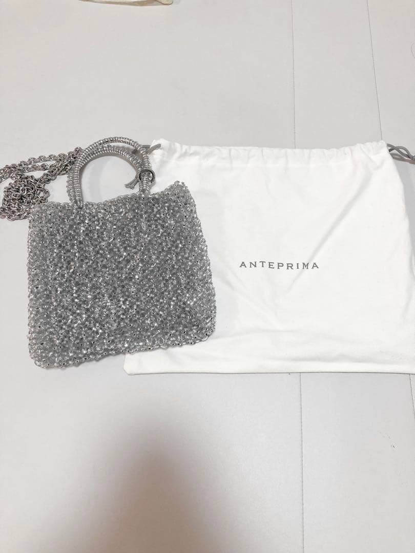 美品！ANTEPRIMAスタンダード ミニアトゥーラ ワイヤーバッグ　シルバー ANTEPRIMA（アンテプリマ） スタンダード ミニアトゥーラ ワイヤー