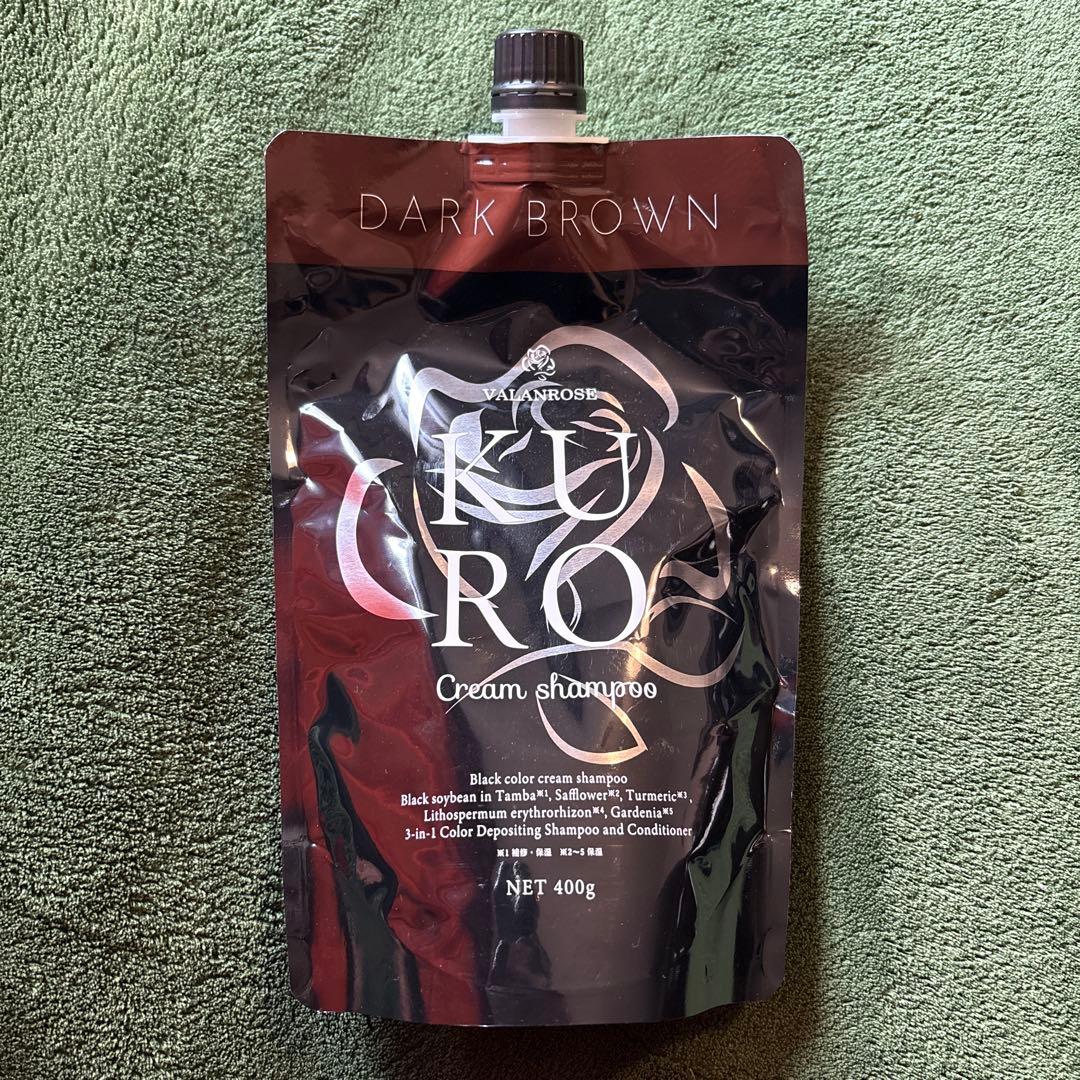 KURO ダークブラウン クリームシャンプー 400g - メルカリ