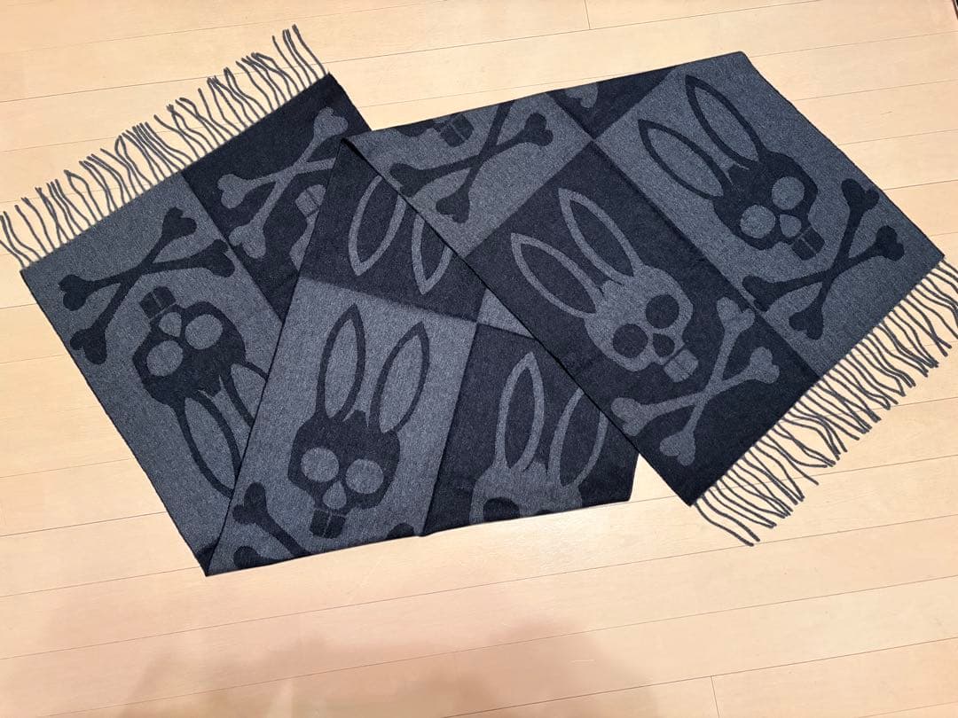 サイコバニー　カシミア　リバーシブル　スカルラビットマフラー Psycho Bunny（サイコバニー）｜マフラー一覧 - WEAR
