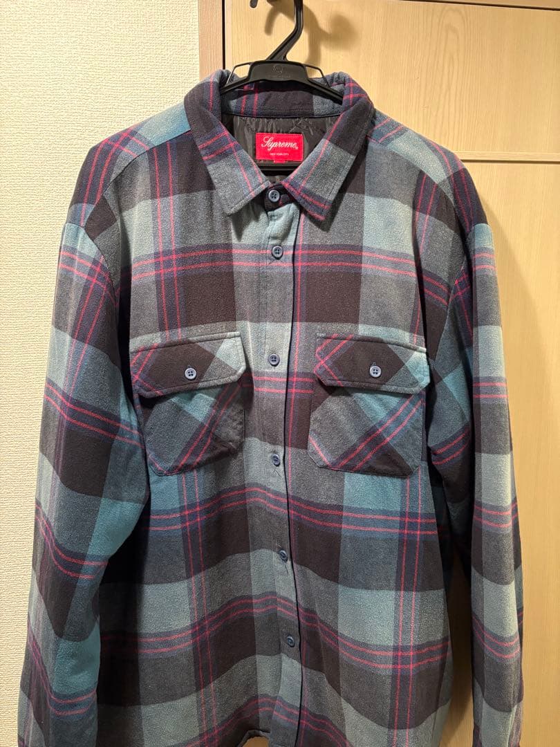 Supreme quilted Flannel Shirt ネルシャツXL - メルカリ