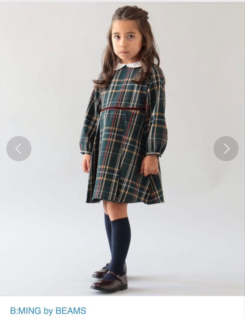 B:MING by BEAMS チェック柄ジャケット＆ワンピースセット 120 - メルカリ