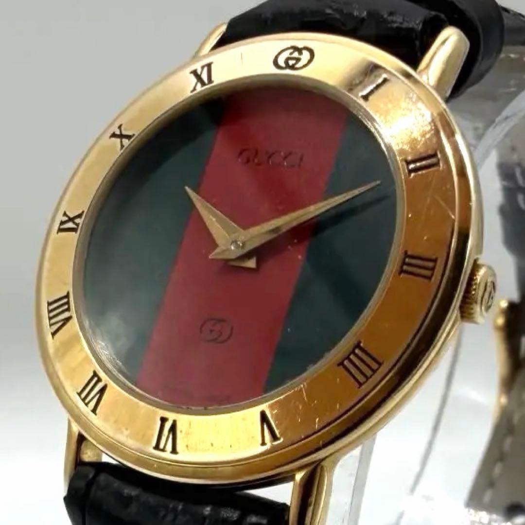 稼働/新品ベルト✨グッチ 腕時計 3000L シェリーライン QZ ヴィンテージ 稼働/新品ベルト✨グッチ 腕時計 3000L シェリーライン QZ