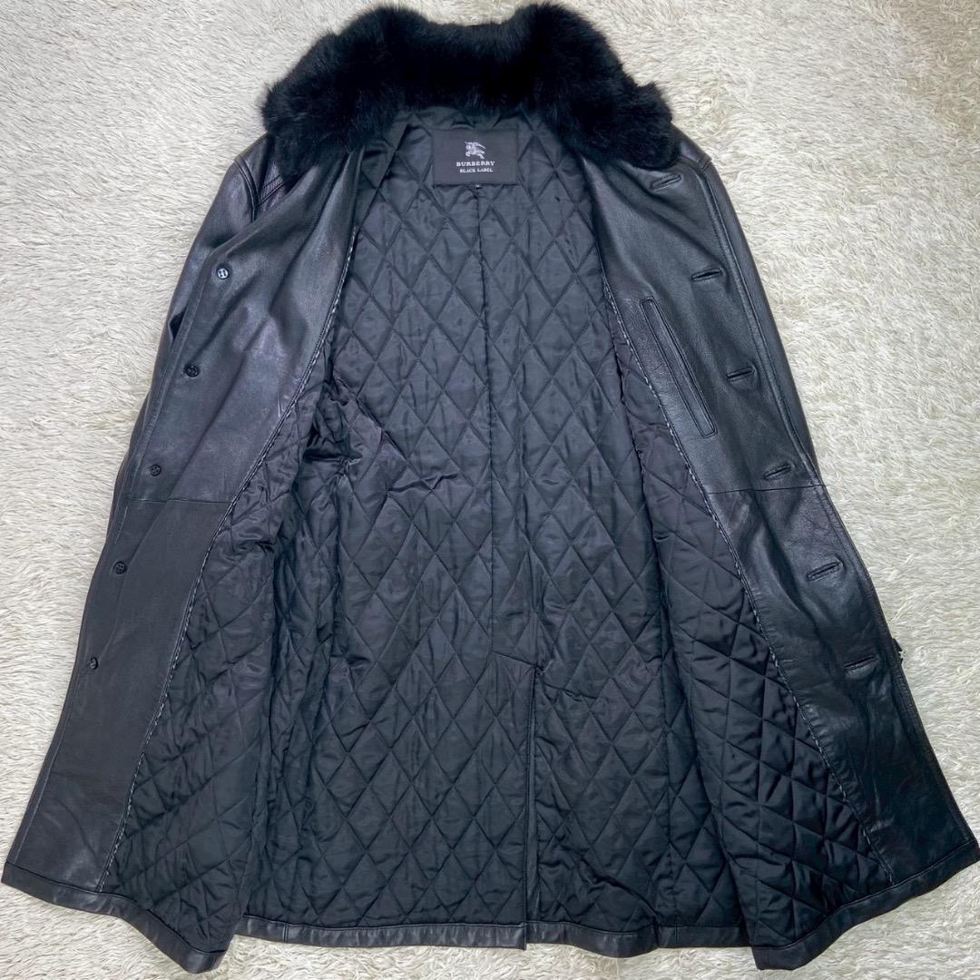 極希少LL!!欠品無し!】バーバリーブラックレーベル レザーコート