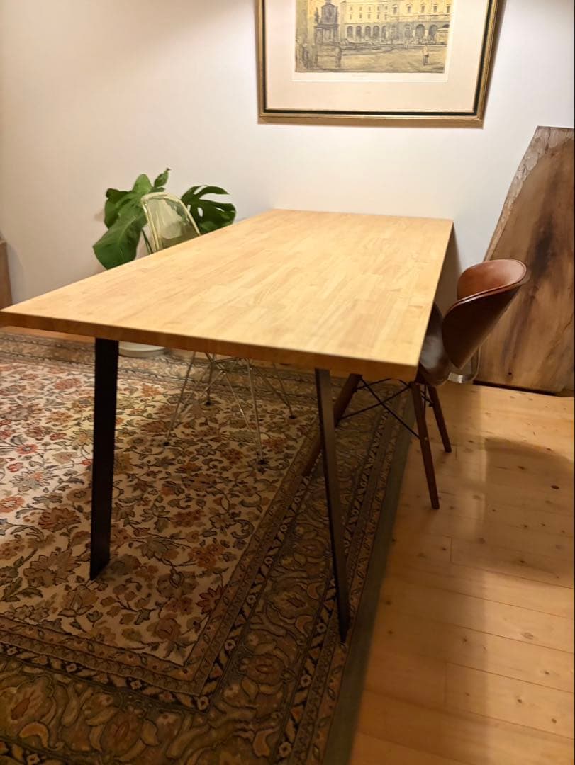 KANADEMONO ダイニングテーブル(ラバーウッド) SET-005-