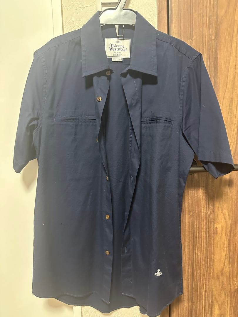 Vivienne Westwood 半袖シャツ 44 ネイビー - メルカリ