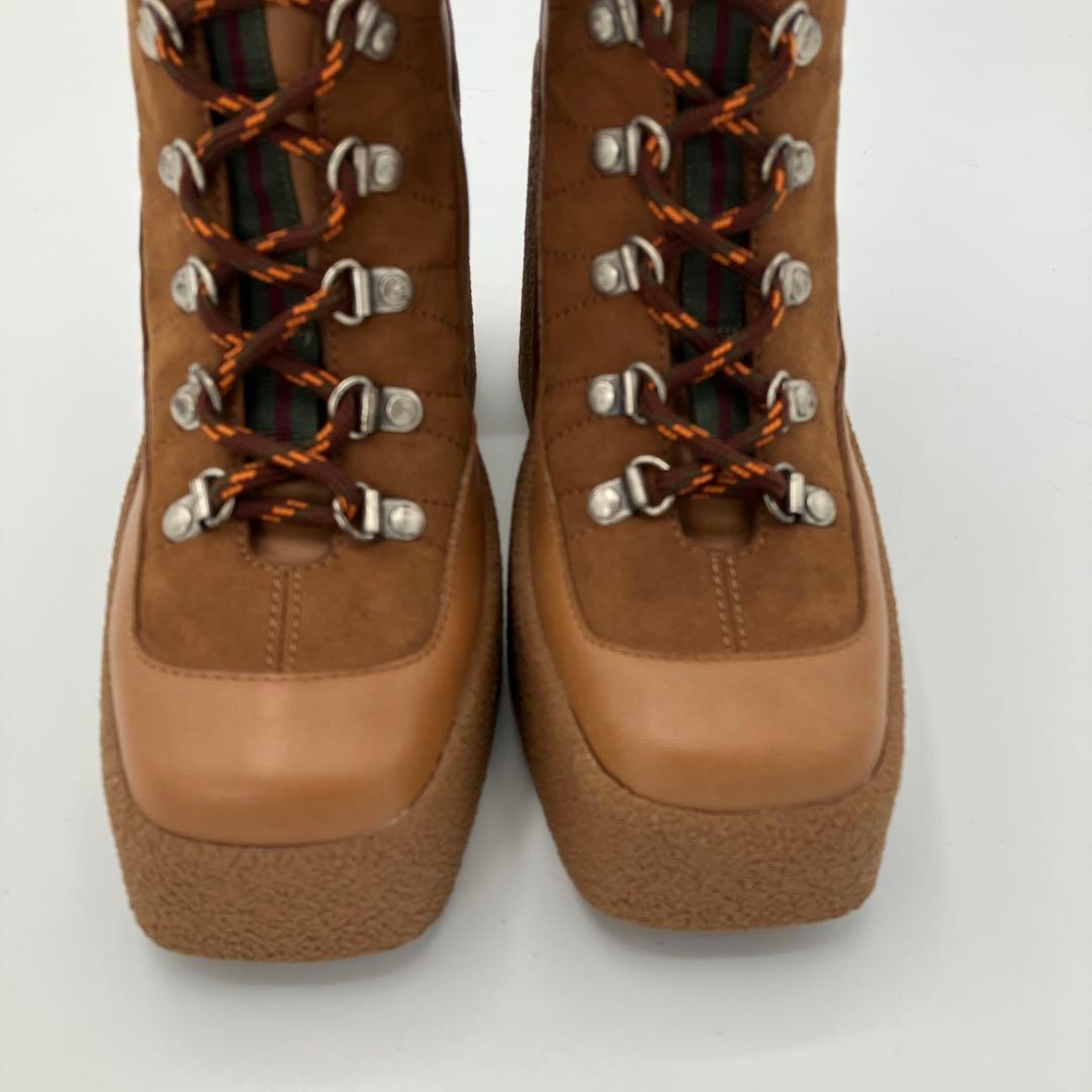美品】ステラマッカートニー レースアップ トレッキング ブーツ 38