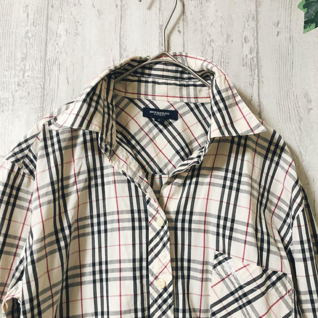 美品】BURBERRY LONDON バーバリーロンドン ノバチェック シャツ