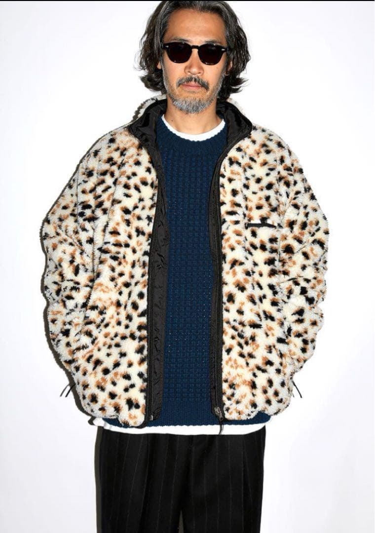 新品】キムタク着 WACKO MARIA ワコマリア レオパード ボアフリース