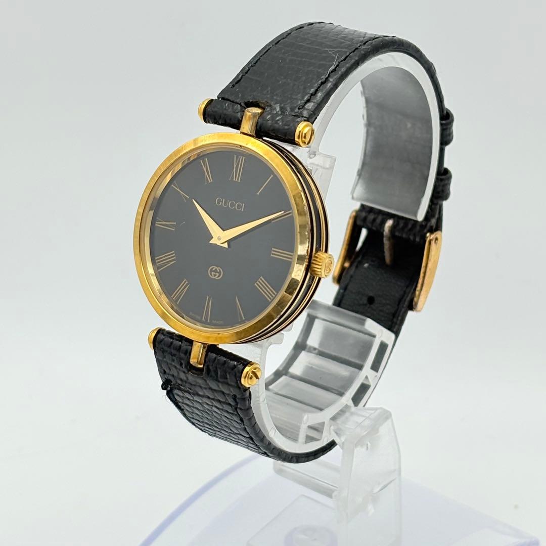 稼働】新品電池 GUCCI シェリーライン 腕時計 メンズ ゴールド