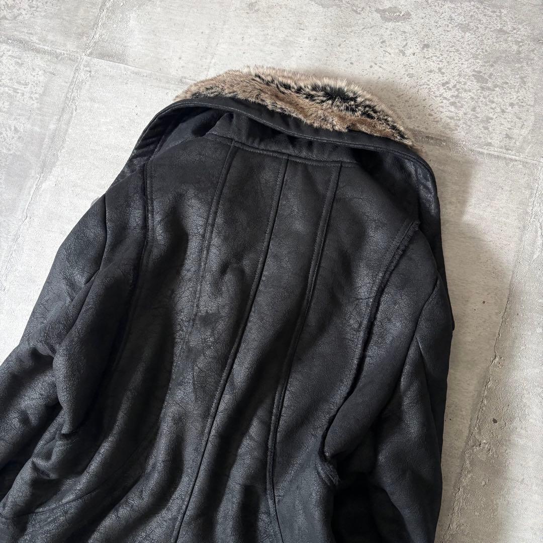 00s 00s archive mouton far jacket riders y2k archive mouton jacket