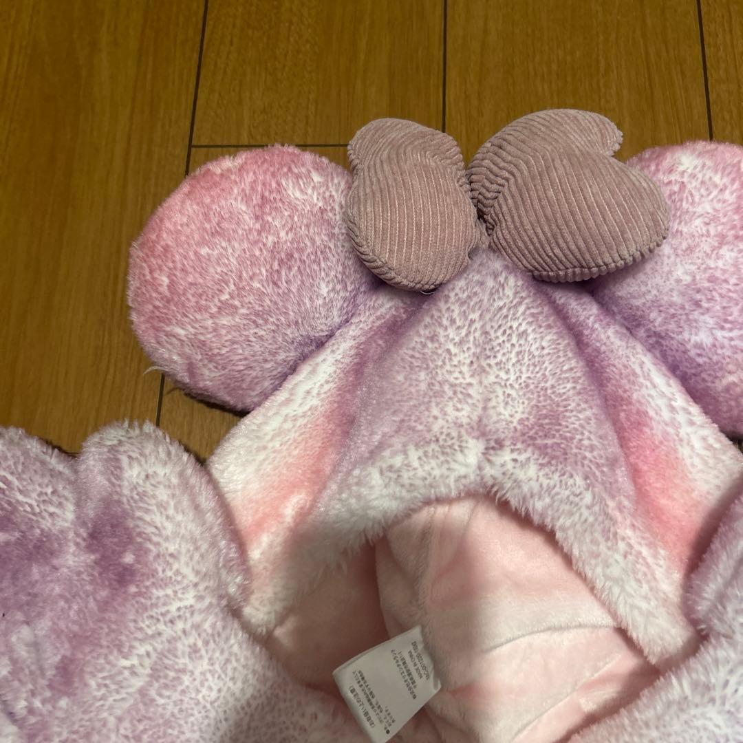 ディズニー ミニー マフラーキャップ ファンキャップ ピンク 紫 - メルカリ
