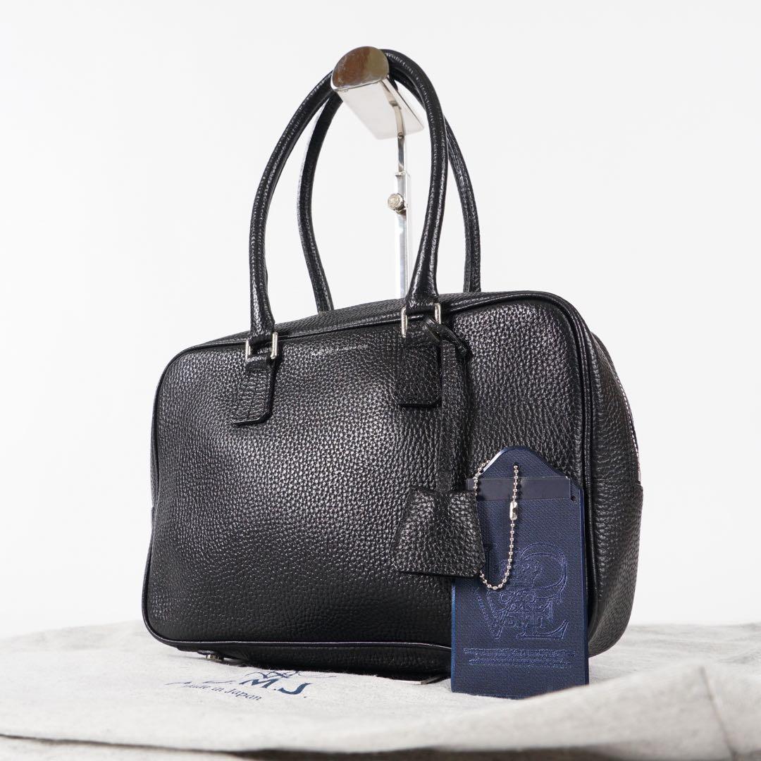 【極美品✨】ADMJ ハンドバッグ レザー ブラック A.D.M.J（エーディーエムジェイ） A.D.M.J admj 牛革 Dカン付き