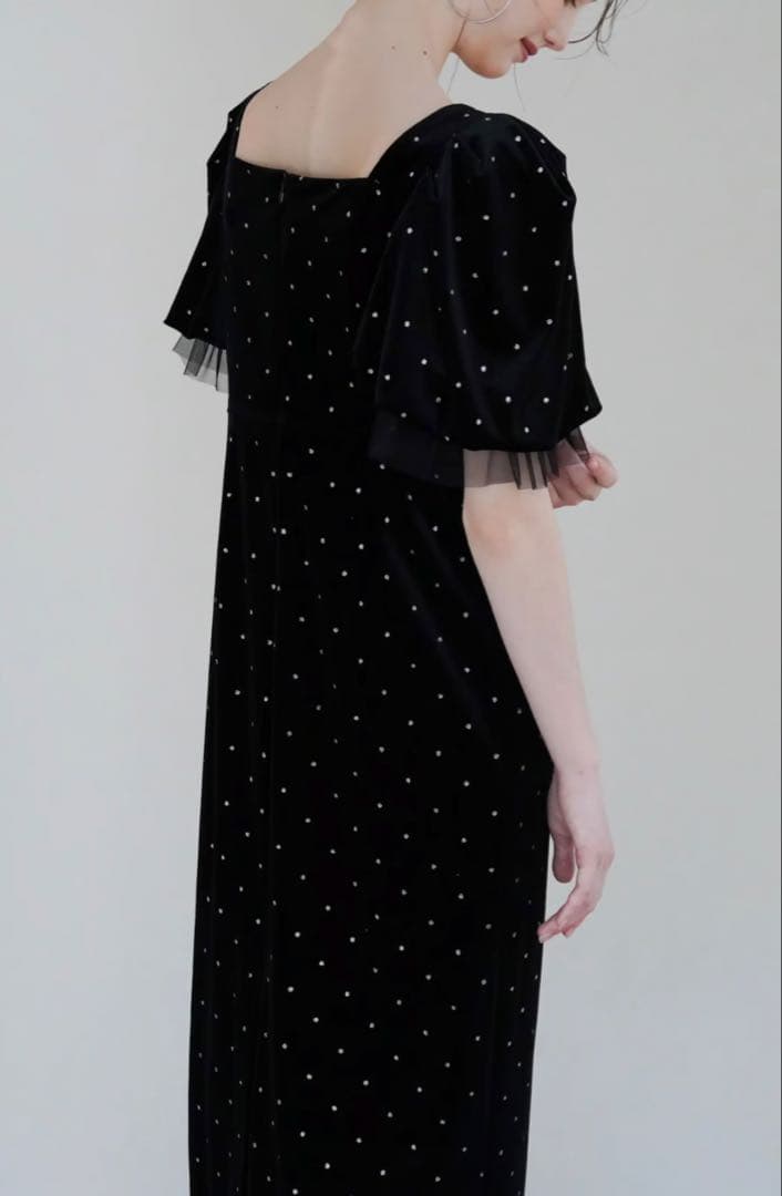 akca bijou dot velours dress - メルカリ