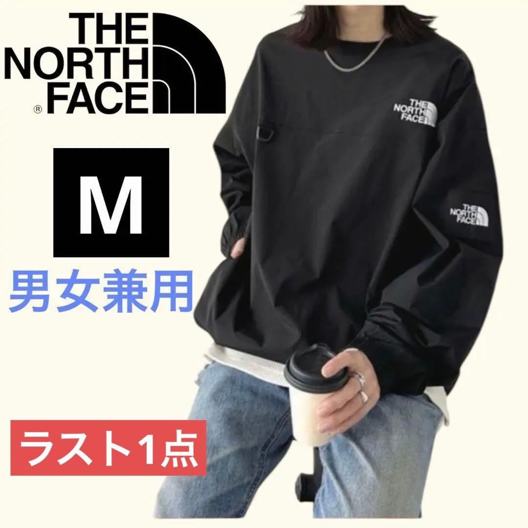 韓国限定 M】ノースフェイス アルバニー クルーネック 黒 ロンT 長袖