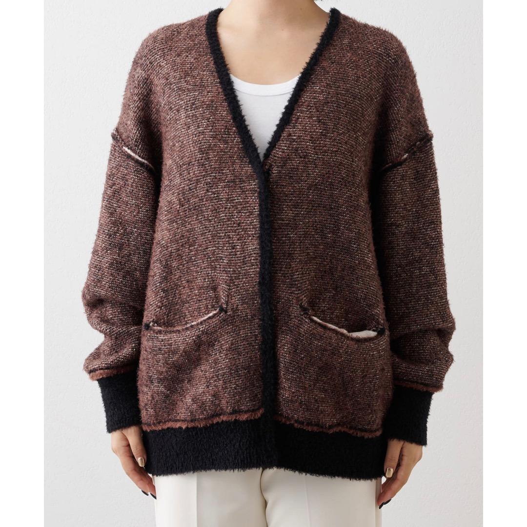 美品 Whim Gazette 24AW 2wayレオパードシャギーカーディガン - メルカリ