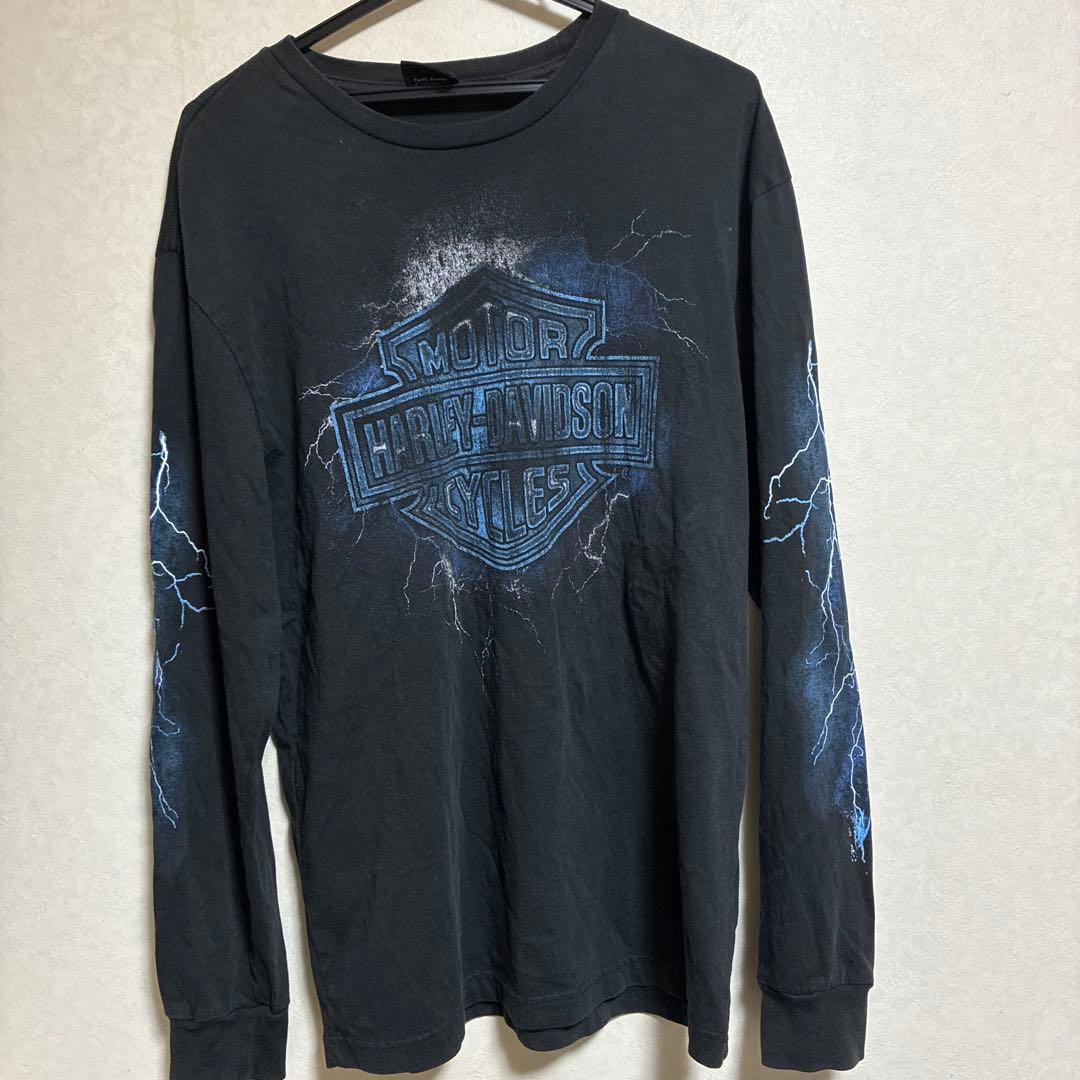 Harley-Davidson 長袖カットソー S ブラック - メルカリ