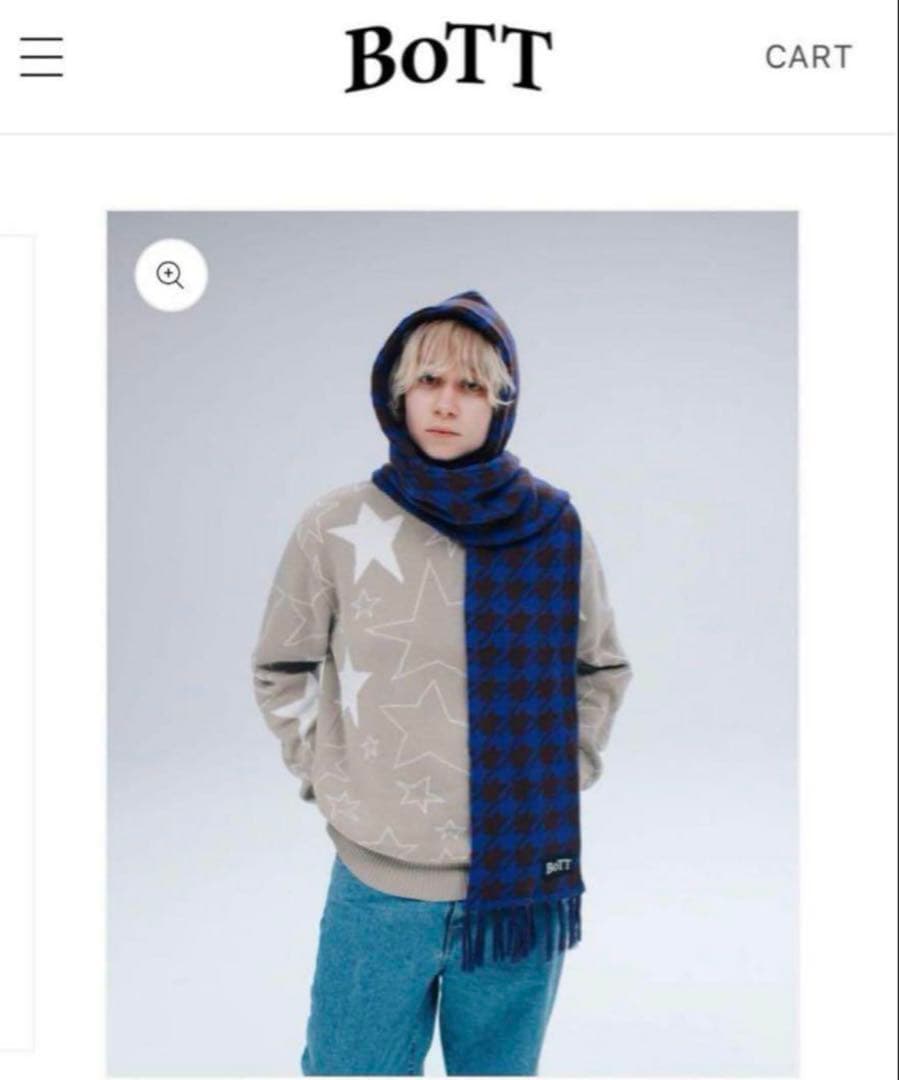 そ*様 【BOTT】24aw HOUNDSTOOTH HOODED SCARF - メルカリ