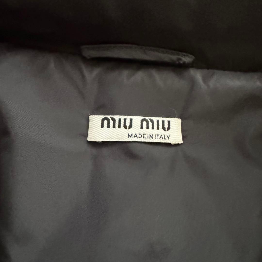 ミュウミュウ MA-1 ボンバー フレア ダウンジャケット 38 Y2K 黒