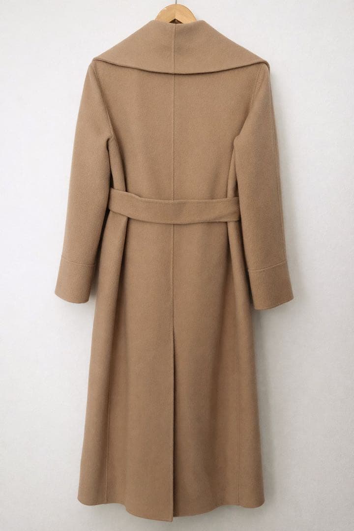 エヌー ハンドメイドショールカラーウールコート ベージュ F - メルカリ