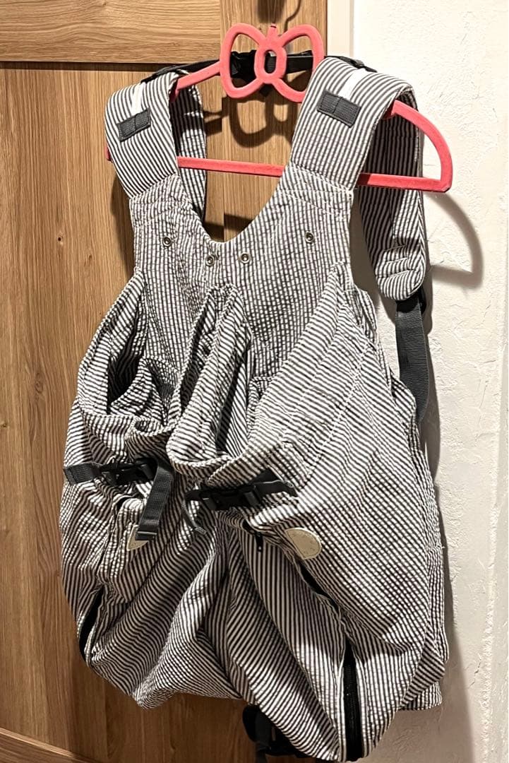 ウィーゴツイン】双子用抱っこ紐 シアサッカーグレイ