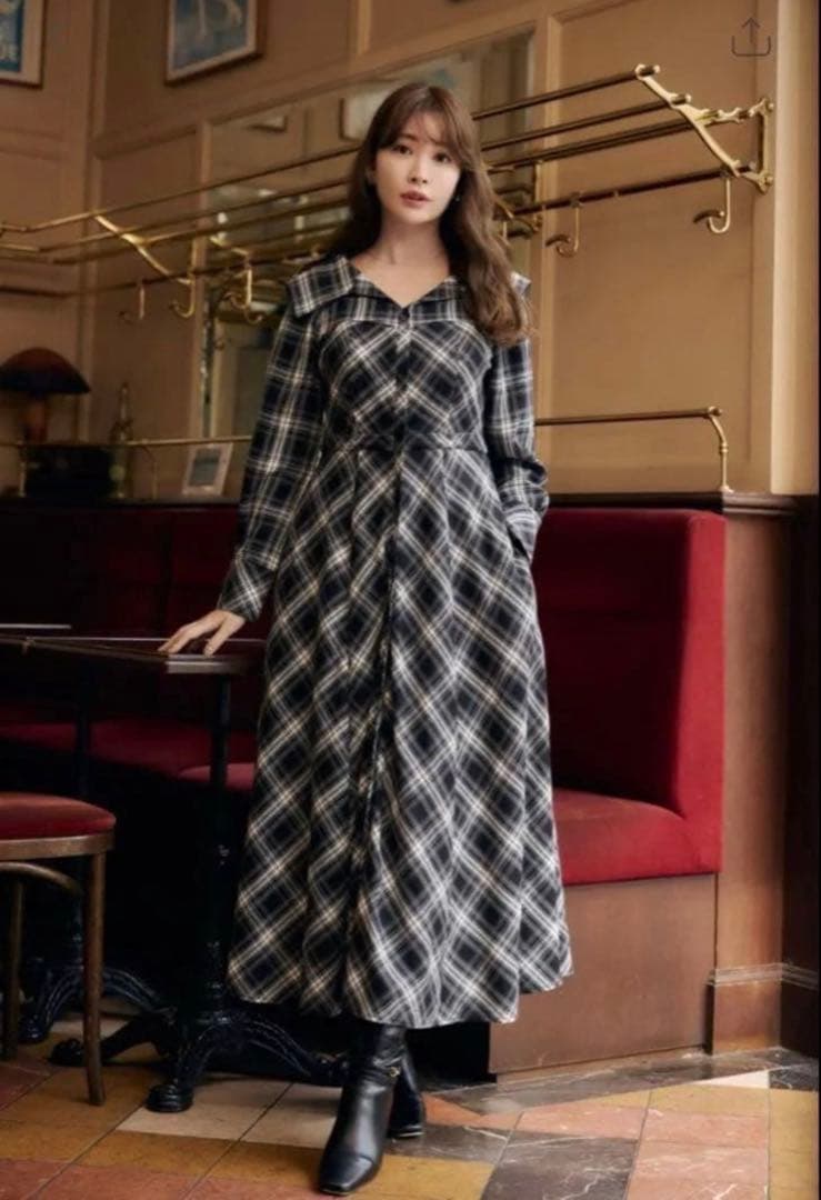 herlipto Coutume Plaid Flare Dress - メルカリ