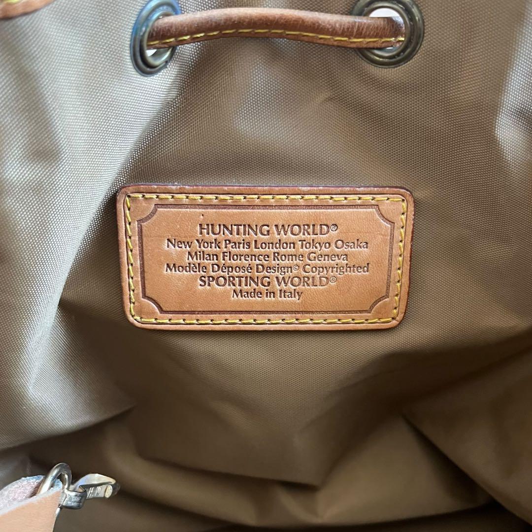 HUNTING WORLD ハンティングワールド 巾着ショルダーバッグ 巾着型