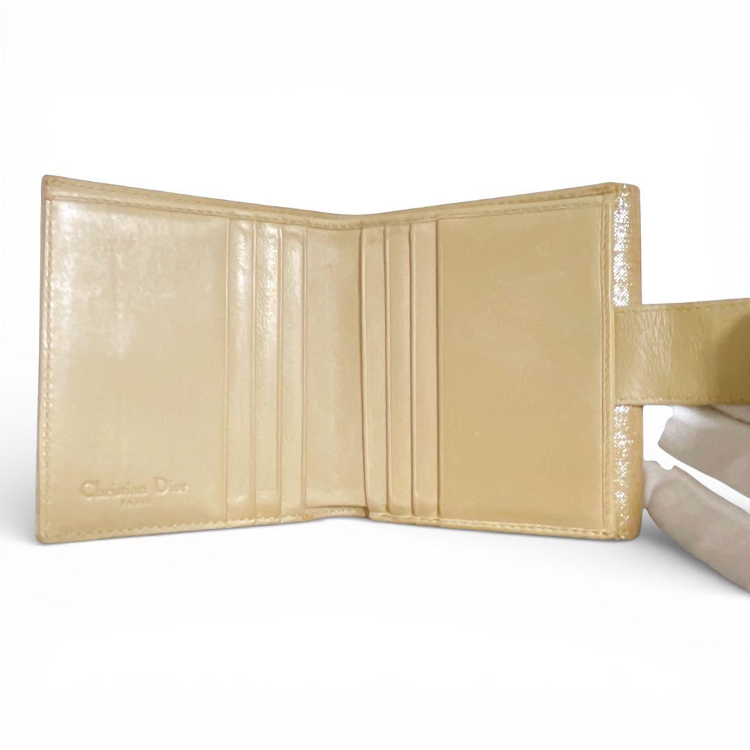 Christian Dior 三つ折り財布 ゴールド 保存袋付 - メルカリ